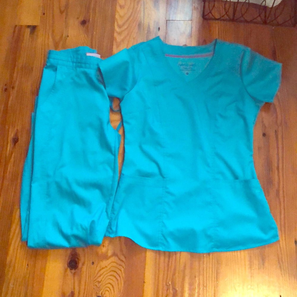 Healing hands teal scrubs xs NWOT